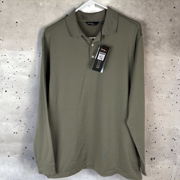 Walter Hagen Essential Lexington Shirt Long Sleeve 30 UPF Stretch NWT - Picture 1 of 9